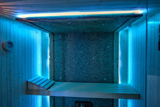 Heuplatte in der Sauna